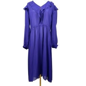 Vintage Womens Dress Sz M/L Sheer Fairy Whimsigoth Feminine Ruffle Ethereal Boho